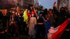 Thousands demonstrate in Paris as protests spread across Europe