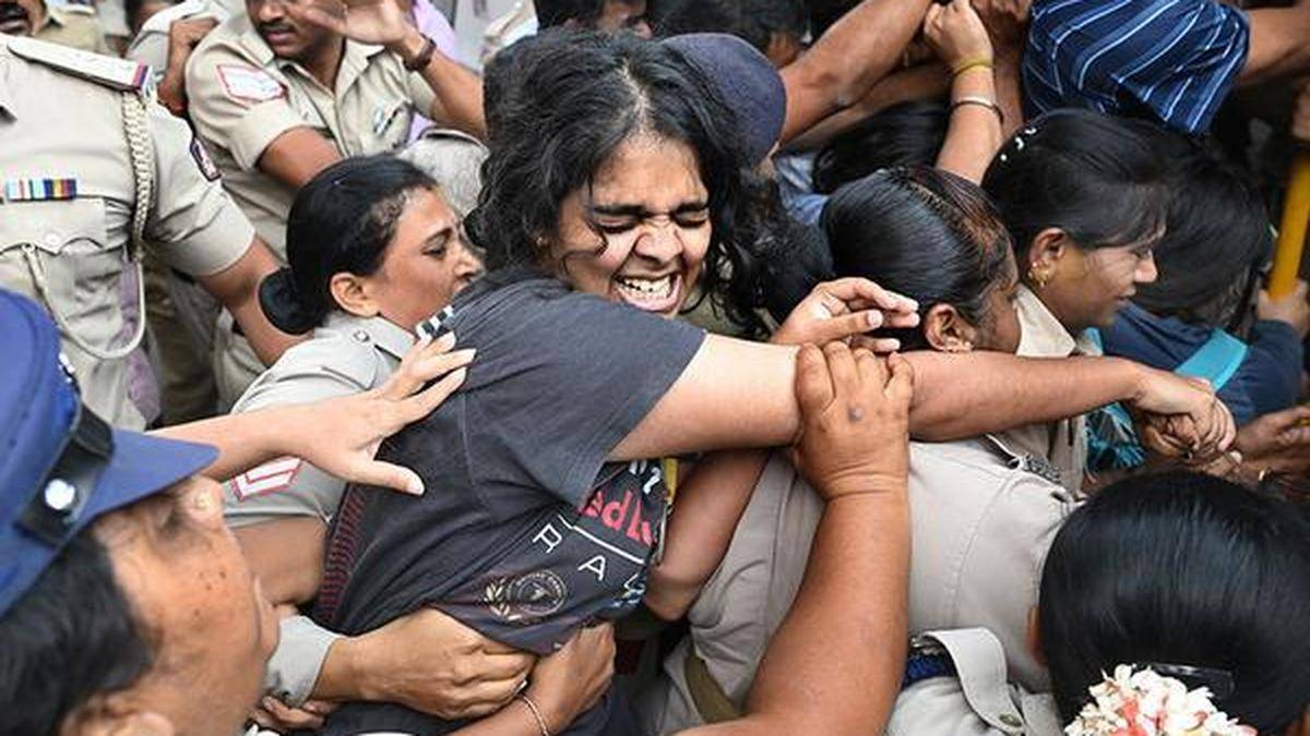 50 AISA members, activists detained during protest against SIR at Town Hall