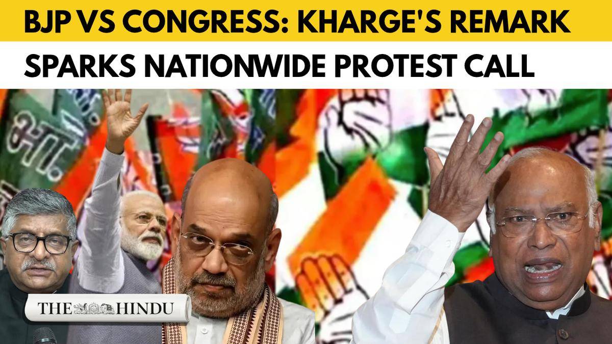 BJP launches nationwide protest against Mallikarjun Kharge over remarks on PM Modi