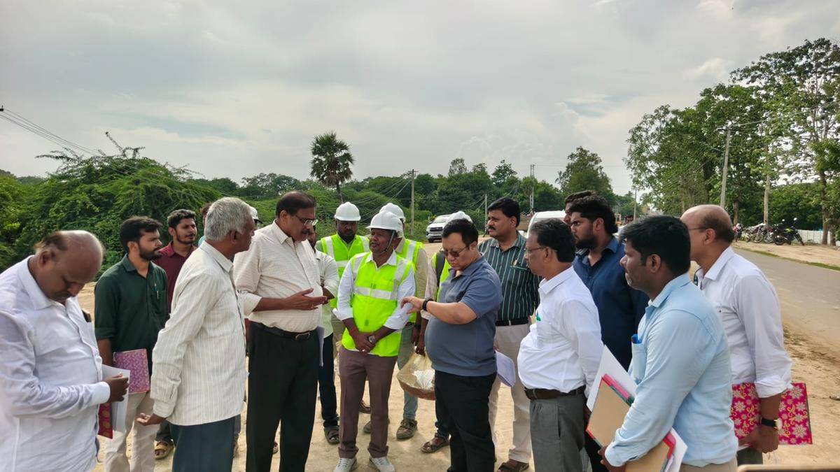 Highways Secretary inspects road widening, ROB works in Vellore