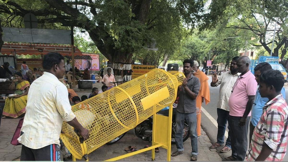 Tiruvannamalai Corporation installs specially designed bins to collect PET bottles