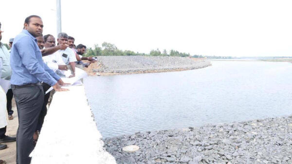 Collector reviews flood mitigation works in Cuddalore